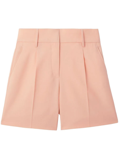 Burberry Pressed-crease Tailored Shorts In Rosebud Pink