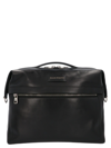 ALEXANDER MCQUEEN ALEXANDER MCQUEEN MEN'S BLACK LEATHER MESSENGER BAG