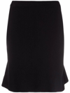 Bottega Veneta Black Fine Knit Mini Skirt In Black