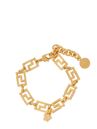 Versace Greca  Golden Metal  Bracelet With Logo