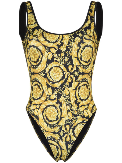 Versace Women's  Gold Polyester One Piece Suit