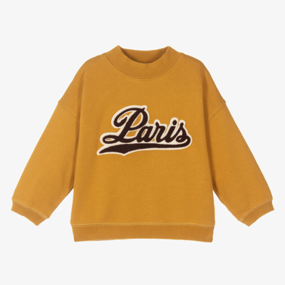 Bonpoint Babies' Girls Yellow Paris Sweatshirt