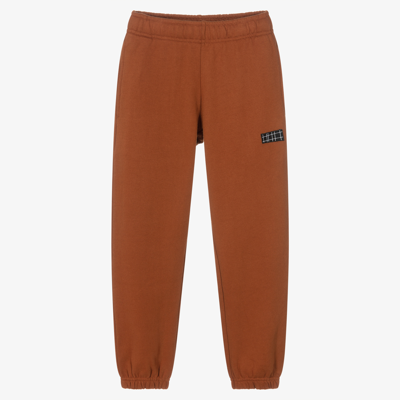 Molo Teen Boys Brown Cotton Joggers