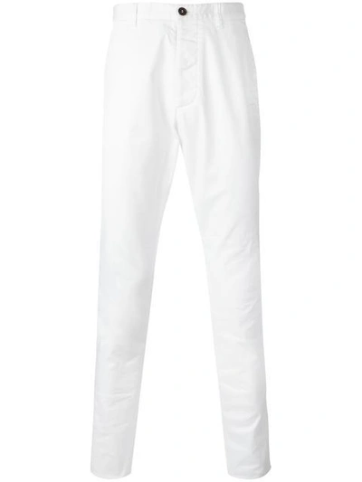 Dsquared2 修身斜纹棉裤 In White