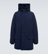 Canada Goose Men's Langford Arctic-tech Parka Jacket With Fur Hood - Fusion Fit In Atlantic Navy