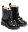 GUCCI HORSEBIT LEATHER BOOTS