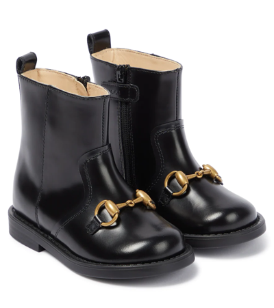 Gucci Kids Black Boots For Girls In Schwarz