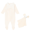 CHLOÉ BABY COTTON ROMPER AND PACIFIER