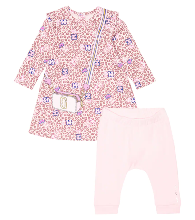Marc Jacobs Baby Set Of Jersey Dress And Leggings In Pink