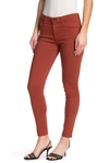 Ag Farrah High Waist Ankle Skinny Jeans In Sulfur Firebric