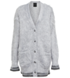 GIVENCHY STRIPED FUZZY OVERSIZED CARDIGAN