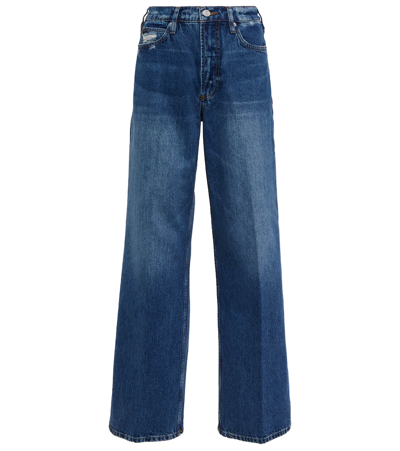 Frame Le High Straight High-rise Straight-leg Jeans In Mid Denim