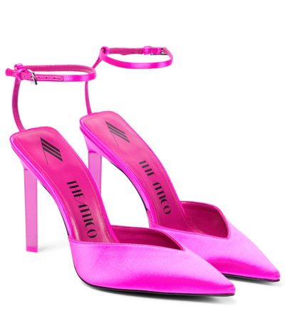 Attico Perine 105 Satin Pumps In Pink