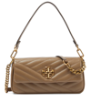 Tory Burch Kira Small Chevron-quilt Flap Shoulder Bag In Sandpiper