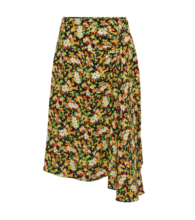 Marni Floral-print Crepe Midi Skirt In Multicoloured