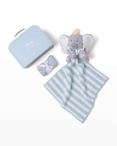 Barefoot Dreams Kid's Cozychic Ultra Lite Dumbo 3-piece Infant Gift Set In Glacier Blue Mult