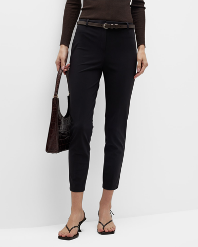 Theory Precision Ponte Cropped Trousers In Black