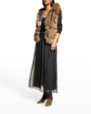 Brunello Cucinelli Faux Fur Hooded Vest W/ Monili Trim In C7490 Taupe