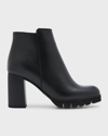 LA CANADIENNE MAYA ZIP WATERPROOF LEATHER BOOTIES