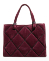 Callista Medium Crisscross Suede Box Tote Bag In Berry