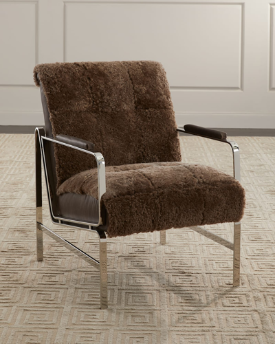 Massoud Trixie Shearling Accent Chair