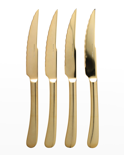 Vietri Settimocielo Oro 4-piece Steak Knives Set