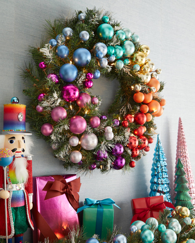 Neiman Marcus 28" Bright Holiday Prelit Wreath