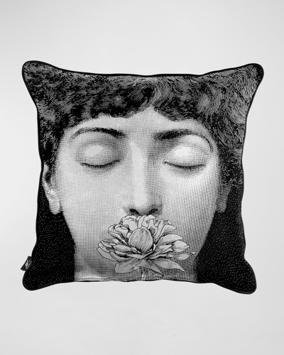 Fornasetti Tema E Variazioni N.393 Cushion In Black/white