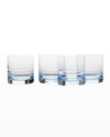 MIKASA CAL BLUE OMBRE OLD FASHIONED GLASSES, SET OF 4