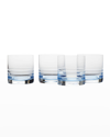 Mikasa Cal Blue Ombre Double Old Fashioned Glasses Set Of 4, 15.5 oz