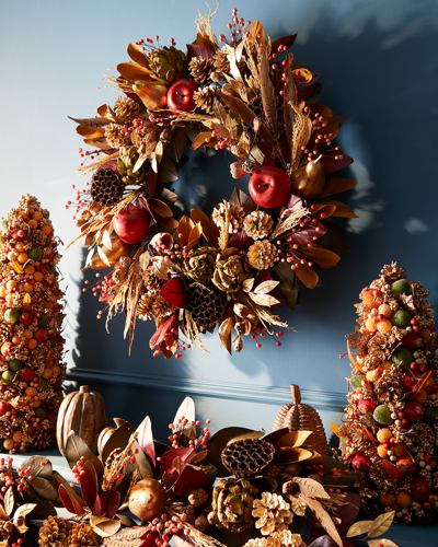 Neiman Marcus 28" Autumn Harvest Thanksgiving Wreath