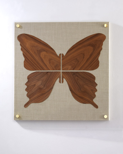 Tommy Mitchell Walnut Butterfly Artwork
