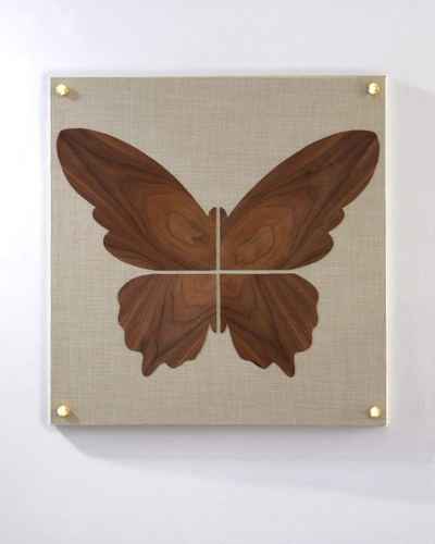 Tommy Mitchell Walnut Butterfly Artwork