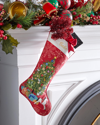Sferra Retro Tree Holiday Stocking, Personalized