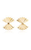 ANITA KO DOUBLE FAN 18K YELLOW GOLD EARRINGS