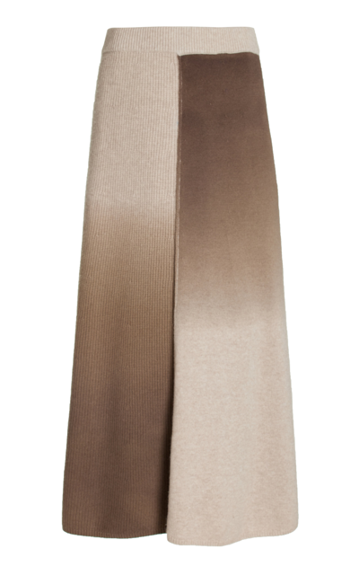 Joseph Women's Painted Wool-cashmere Maxi Skirt In Neutral