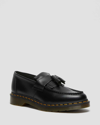 DR. MARTENS' ADRIAN YELLOW STITCH LEATHER TASSEL LOAFERS