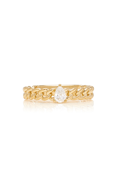 Anita Ko 18k Yellow Gold Diamond Chain Link Ring