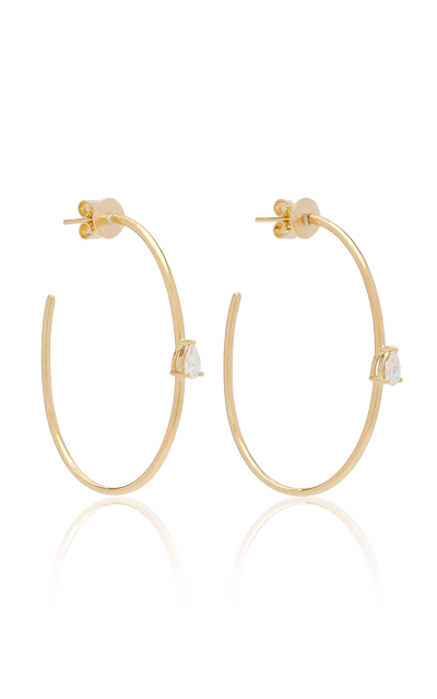 Anita Ko 18k Yellow Gold Diamond Large Hoop Earrings