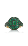 SHAY 18K YELLOW GOLD EMERALD PINKY RING