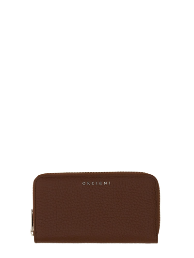 Orciani Soft Leather Wallet In Marrone