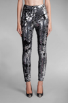 Isabel Marant Black And Silver Madilio Sequinned Leggings In Black