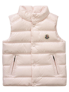 Moncler Girls Pink Down Padded Puffer Gilet In (rosa)