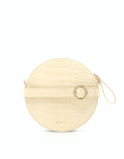 A.cloud A. Cloud Designer Handbags Moon/ufo Round Bag In Vanille