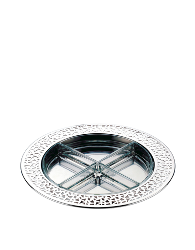 Alessi Designer Kitchen & Dining Cactus! Stainless Steel And Glass Round Tray