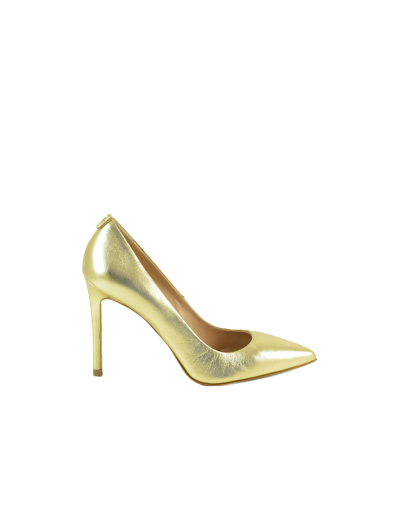 Patrizia Pepe Gold Laminated Leather Pumps