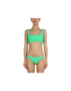 Alexander Wang Bikini Briefs With All Over Logo In Green
