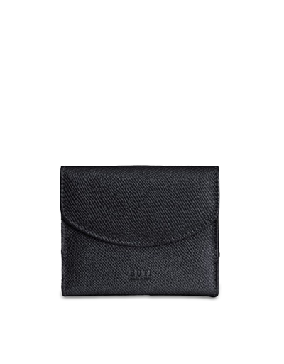 Buti Designer Wallets Squared Leather Women's Flap Wallet In Bleu