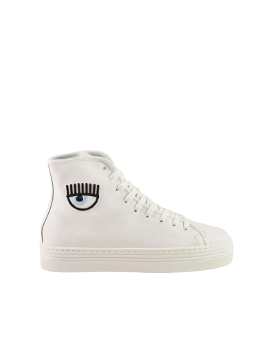 Chiara Ferragni Sneakers In White Leather