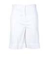 D-exterior D. Exterior Woman Shorts & Bermuda Shorts White Size 2 Cotton, Polyamide, Elastane